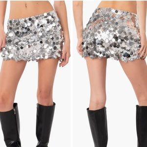 Edikted Sabina Low Rise Sequin Miniskirt